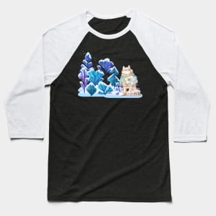 Fox with presents in snowy forest Baseball T-Shirt